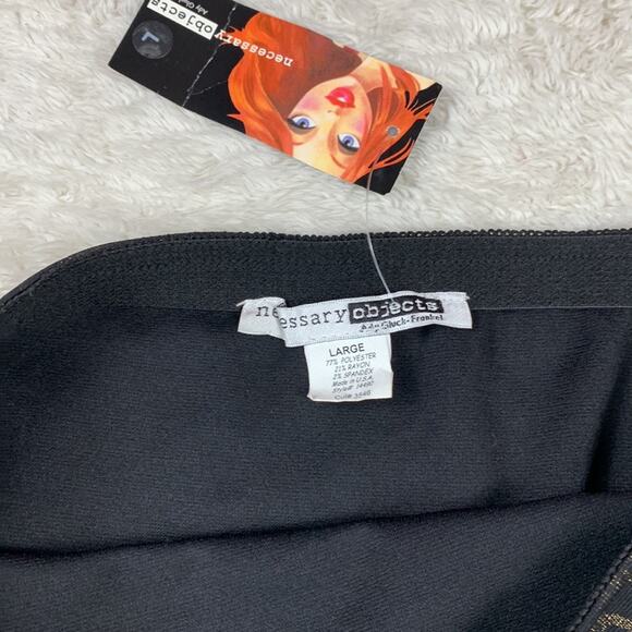 Necessary Objects gold and black bodycon skirt, NWT size Large - Picture 4 of 4